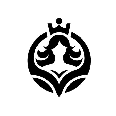 A black and white logo with a crown and crown | Premium AI-generated vector