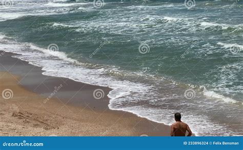 A Man With A Naked Torso Runs Against Sea Tide Stock Footage Video Of Nature Runs
