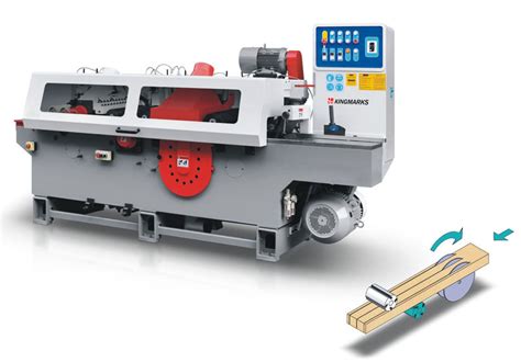 High Productivity Multiple Blade Rip Saw With Double Side Planer