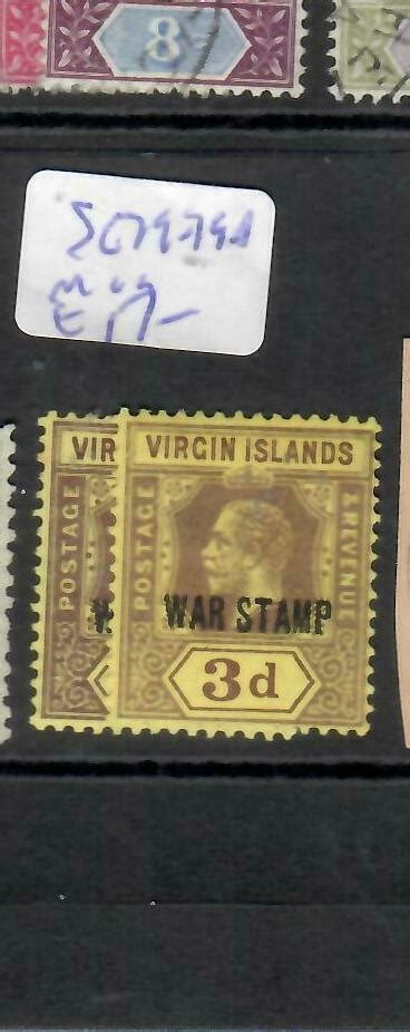 Virgin Islands P0904Bb KGV WAR Stamp 3d SG 79 79A MOG United States