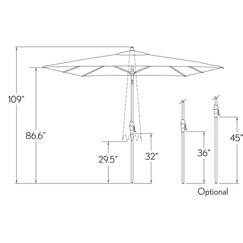 8x10 Rectangular Auto Tilt Market Umbrella