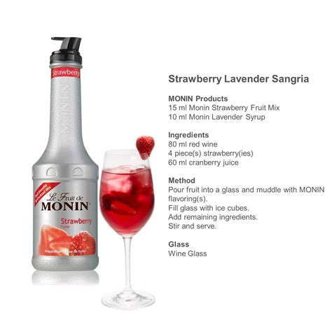 Buy Monin Strawberry Fruit Mix Online In Malaysia Luen Heng