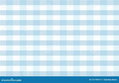 Blue Gingham Pattern Seamless With Stripe Texture Stock Illustration