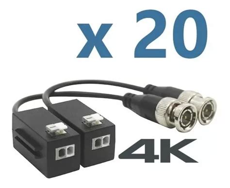 20 Par Transceptores Balun Video Epcom Titanium 4k Presión Envío gratis