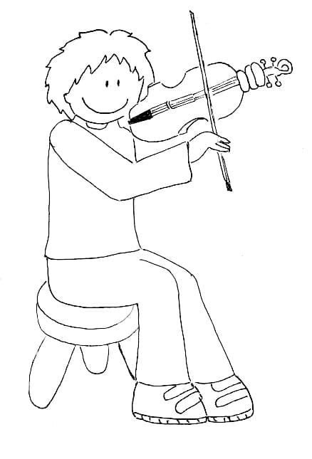 Coloriage Dessin de Musicien télécharger et imprimer gratuit sur