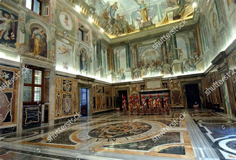 Swiss Guards Clementine Hall Apostolic Palace Editorial Stock Photo