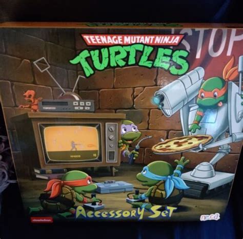 Neca TMNT 2023 Cartoon Accessory Set w/"Baby Turtles" IN HAND SEALED | #4621335823