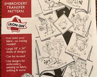 Barnyard Happenings Aunt Martha S 3753 Vintage Embroidery Hot Iron Transfer Pattern Etsy