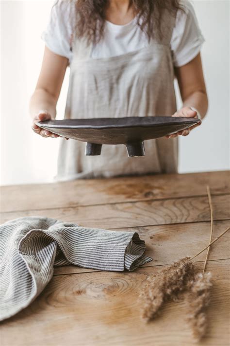 Big Contemporary Ceramic Platter Large Serving Plate Xl Etsy Uk