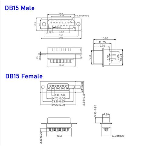 Looking for DB15 connector with two rows of pins. need PCB only - parts ...