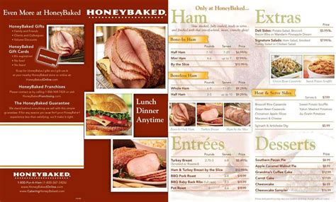 Menu At The Honey Baked Ham Company Restaurant Sunrise