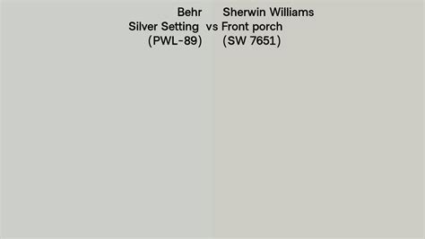 Behr Silver Setting Pwl Vs Sherwin Williams Front Porch Sw