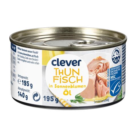 Clever Thunfisch in Sonnenblumenöl BILLA Online Shop