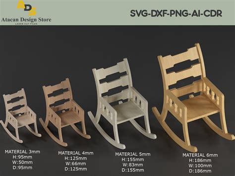 Rocking Chair Woodworking Plan Miniature Rocking Chair For Vector