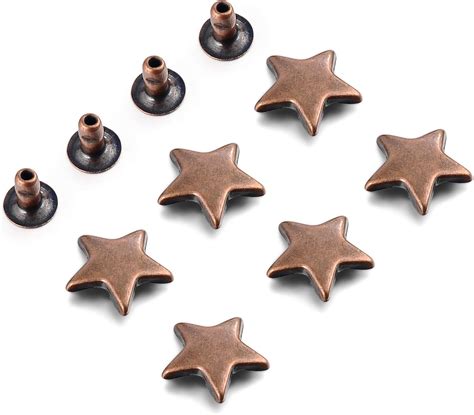 Amazon Sets Mm Antique Copper Star Rivets For Leather Star