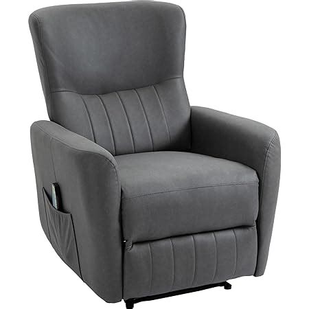 Homcom Fauteuil De Relaxation Et Massage Dossier Inclinable Avec Repose