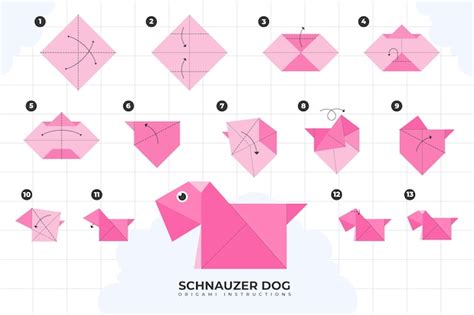 Free Vector Hand Drawn Origami Instructions Illustration