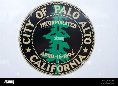 Close Up Of The Logo Of The City Of Palo Alto Silicon Valley Palo