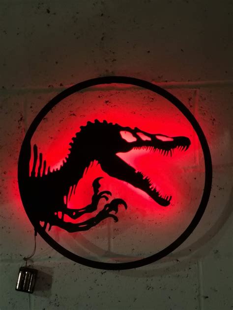 Jurassic Park Led Wall Art Etsy