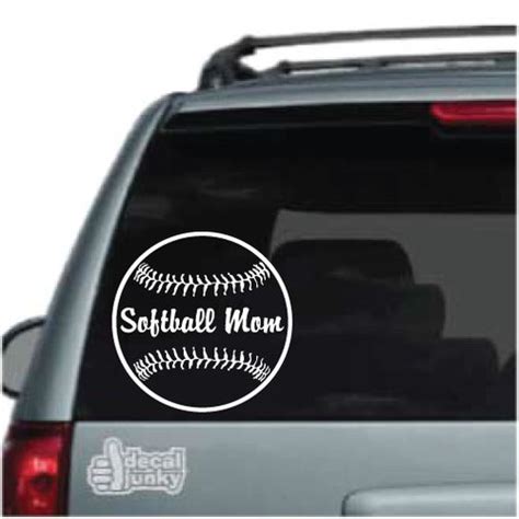 Softball Mom Inside Softball Car Decals And Stickers Decal Junky