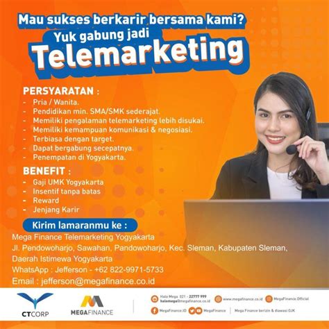 Lowongan Kerja Telesales Specialist Di PT Mega Finance LokerJogja ID