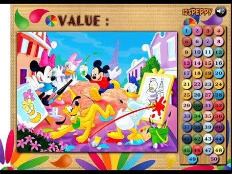 Mickey Mouse and Friend's - Painting Color Math Game - Mickey Mouse Coloring Games | Mickey ...