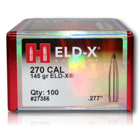 Ogive Hornady Cal 270 277 Eld X 145gr Bte 100 27356