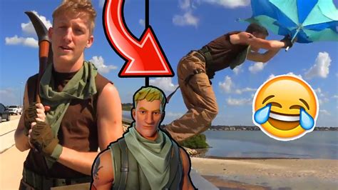 TFUE INSANE NO SKIN COSPLAY JUMPS OFF BRIDGE FALL SKIRMISH TRIALS