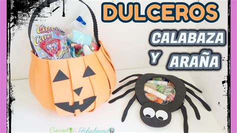 Cómo Hacer Dulceros de Calabaza y Araña para Halloween en Goma eva