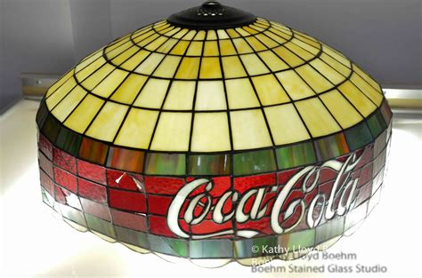 Boehm Stained Glass Blog: Coca Cola Stained Glass Lamp Repair