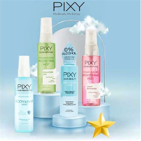 Original Pixy Aqua Face Mist Glowssentials Vitamin Infused Light