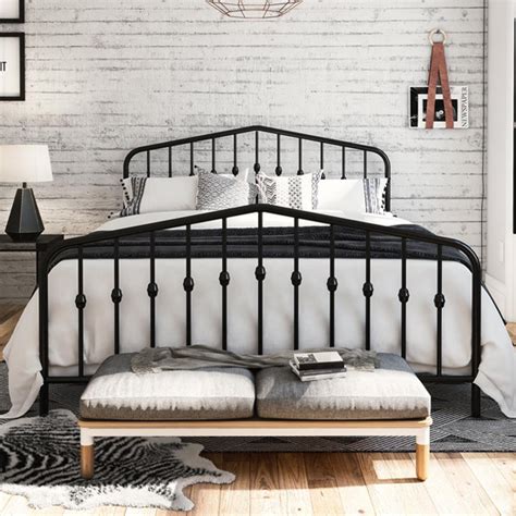 Brunswick Metal King Size Bed In Black | Furniture in Fashion