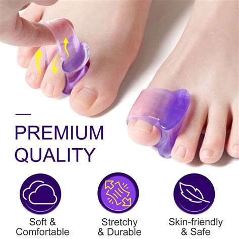 Pairs Soft Silicone Gel Toe Separator Hallux Valgus Bunion Thumb