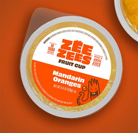 Zee Zees Fruit Cup Mandarin Oranges Iw 45oz Zee Zees