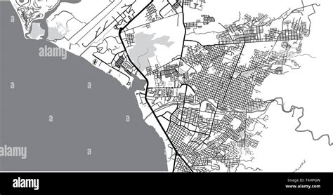 Urban Vector City Map Of Puerto Vallarta Mexico Stock Vector Image