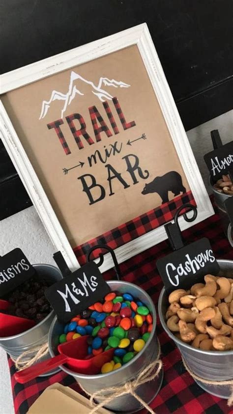 Lumberjack Sign Trail Mix Bar LUMBERJACK Trail Mix Bar Sign Lumberjack