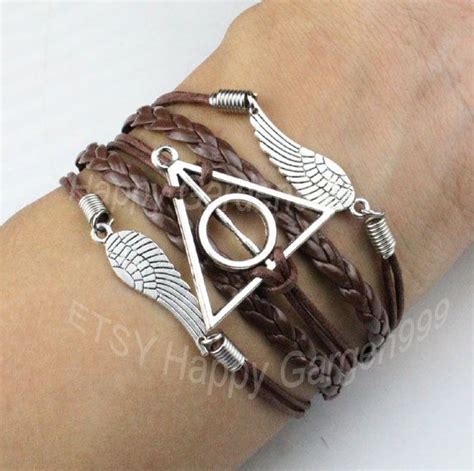 Harry Potter Bracelet Double Wing By Happygarden On Etsy