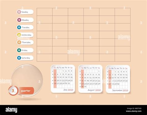 Calendario Para El Tercer Trimestre Del A O Con El Planificador