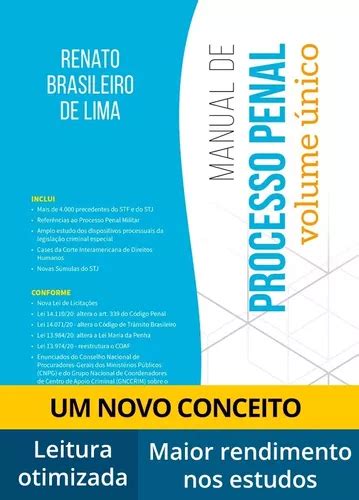 Manual De Processo Penal Volume Único Renato Brasileiro Frete grátis