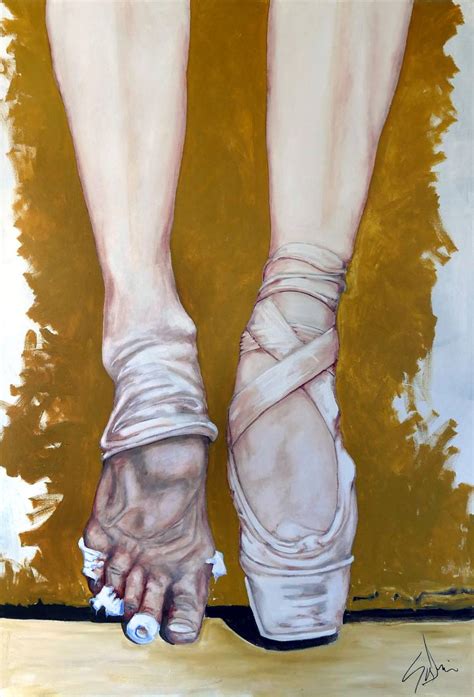 Ballet Feet Painting by Sylvain Chamberlain | Saatchi Art