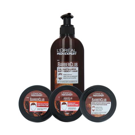 L Or Al Men Expert Barberclub Set Styling Cream Defining Fiber