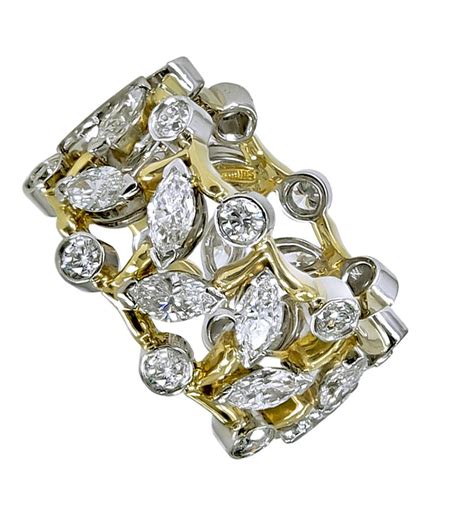 Platinum And Gold Schlumberger Tiffany And Co Vigne Ring At Stdibs