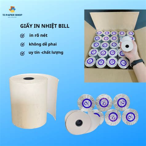 Giấy In Hoá đơn K80 Giấy In Bill In Nhiệt Khổ K80x80mm Shopee