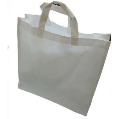 White Plain Loop Handle Non Woven Carry Bag For Shopping Capacity