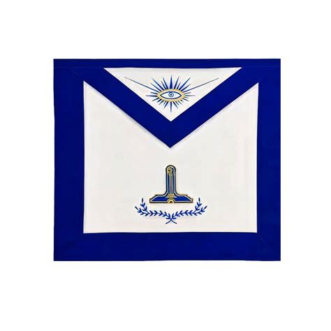 Musician Blue Lodge Officer Apron Machine Embroidery Lambskin No