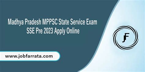 Madhya Pradesh MPPSC State Service Exam SSE Pre 2023 Apply Online Job