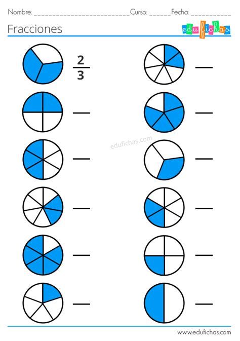 Fracciones Para Niños Ejercicios Con Equivalentes Operaciones Y Más
