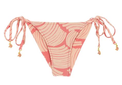 Scrunch Bikinihose Rosa Gemustert Mit Accessoire Bottom Banana Rose Bra Bikini BRASIL Shop