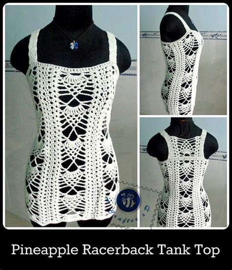 Pineapple Racerback Tank Top Pattern By Maz Kwok Crochet Top Pattern