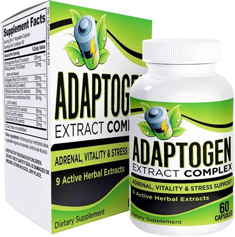 Adaptogen Blend Supplement - 9 Herbal Extracts - Energizing Complex ...